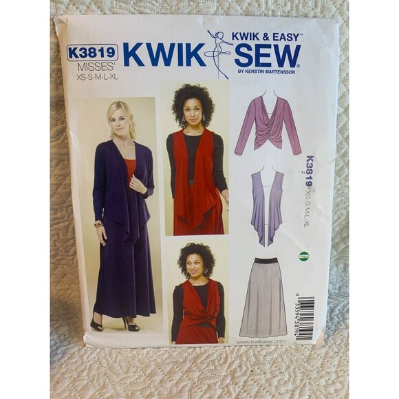 Kwik Sew Misses Dress Jacket Vest Sewing Pattern sz Xs S M L XL K3819 - uncut - Picture 6 of 6